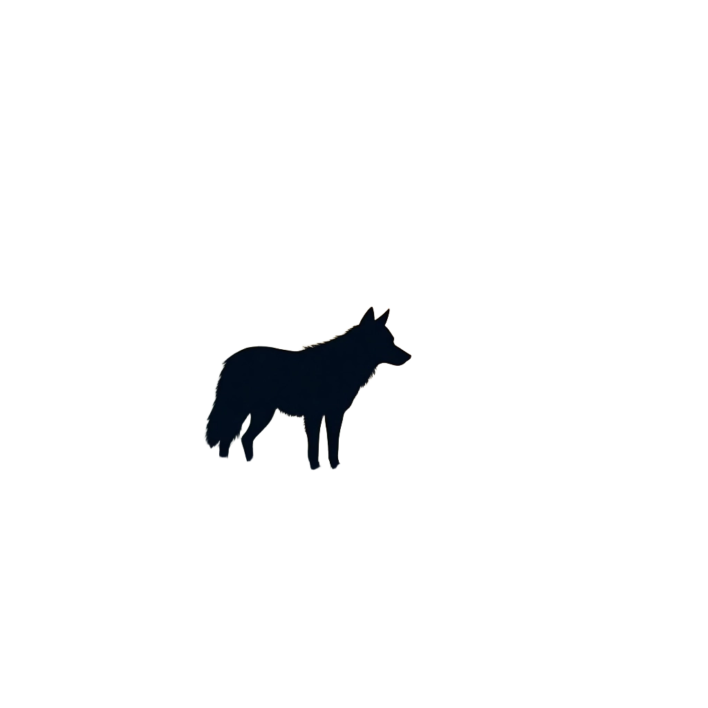 Silhouette of a Wolf